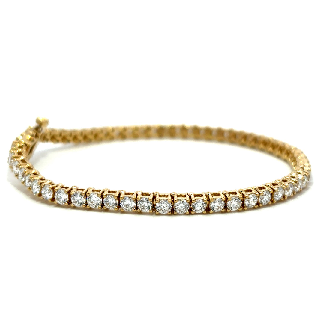 Tennis Bracelet - 14k Yellow Gold 4.00ct #12820