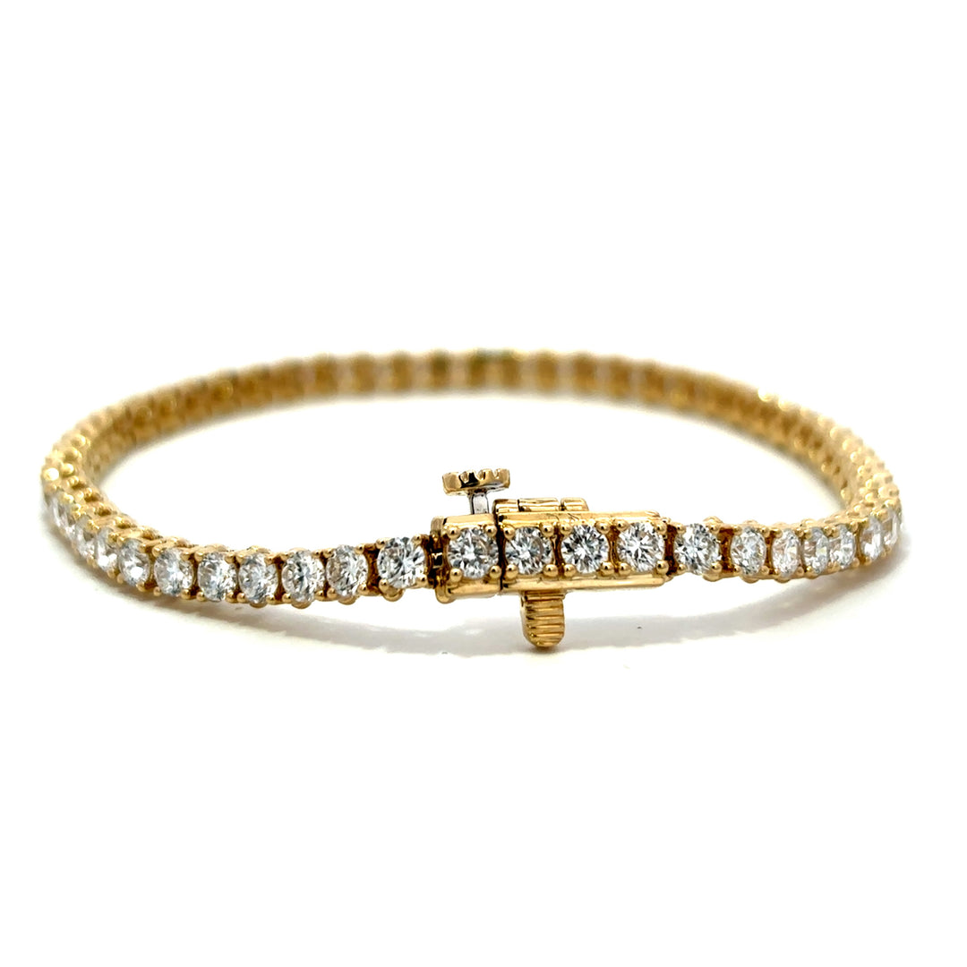 Tennis Bracelet - 14k Yellow Gold 4.00ct #12820