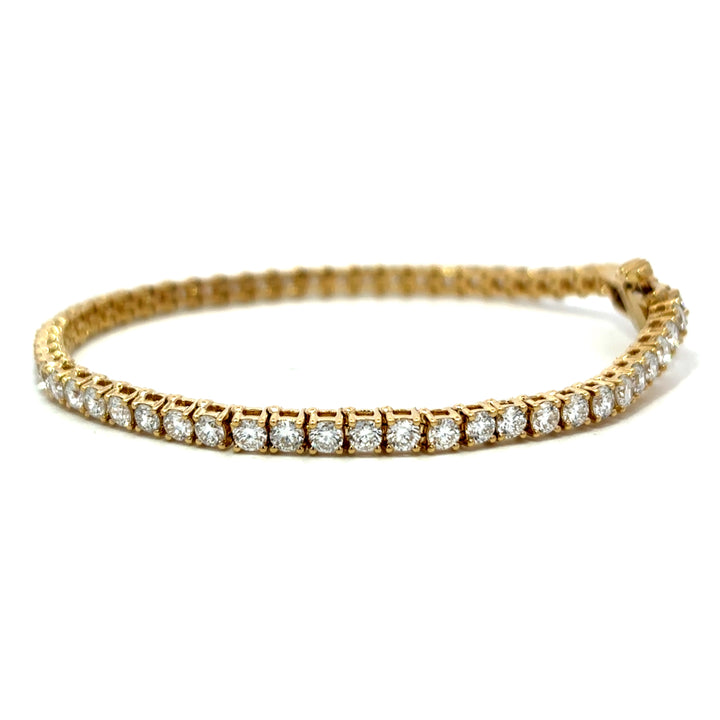 Tennis Bracelet - 14k Yellow Gold 4.00ct #12820