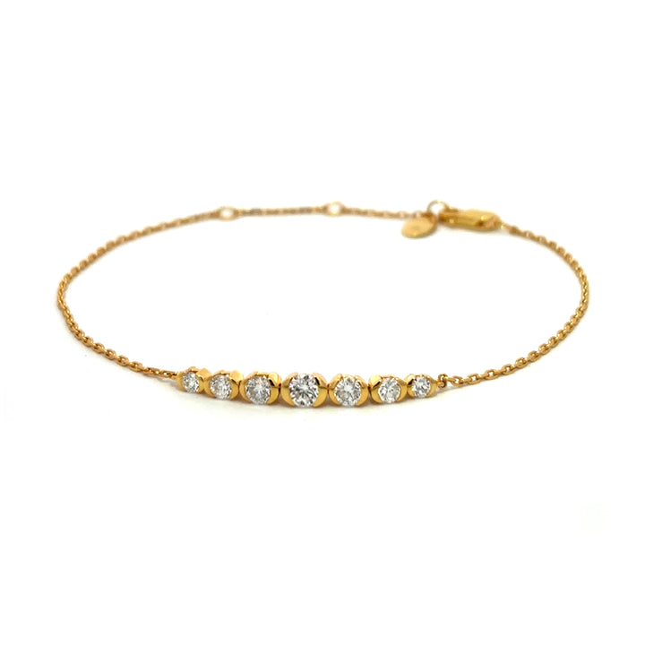 Flourishan "Guardian Heart" Half Bezel Bracelet - 14k Yellow Gold Vermeil #12872
