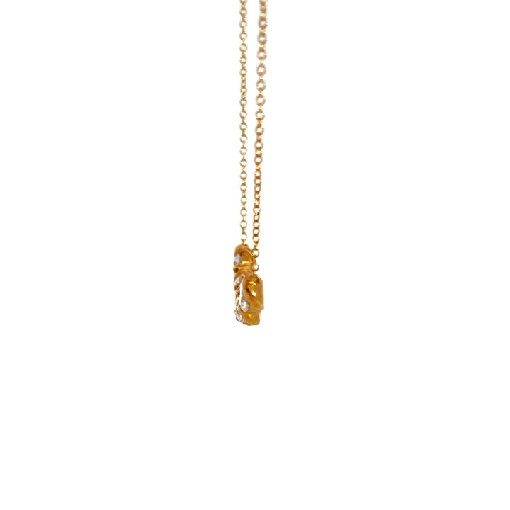 Flourishan Bar Necklace - 18k Yellow Gold #12876