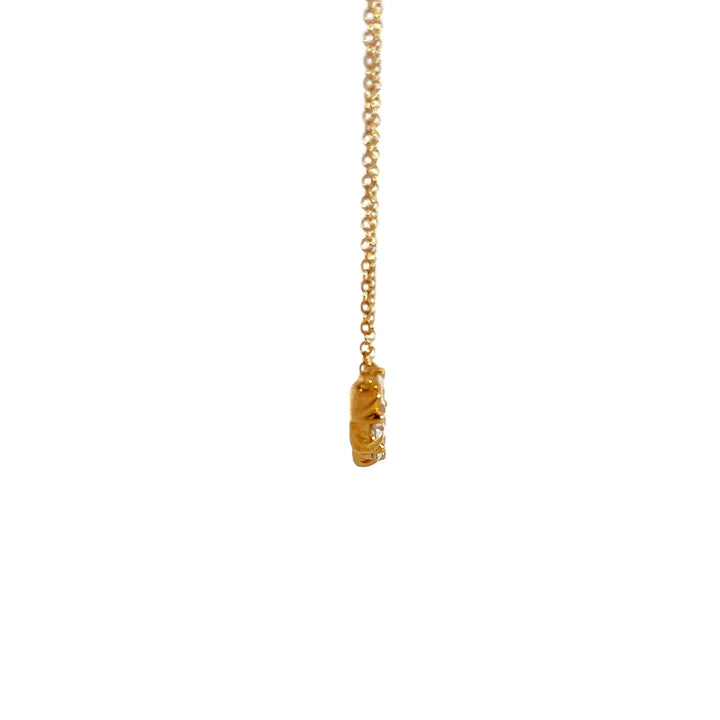 Flourishan Bar Necklace - 18k Yellow Gold #12876