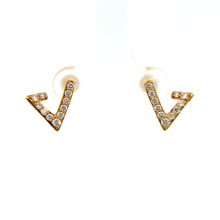 Flourishan Geometrical Dangle Earrings - 18k Yellow Gold #12881