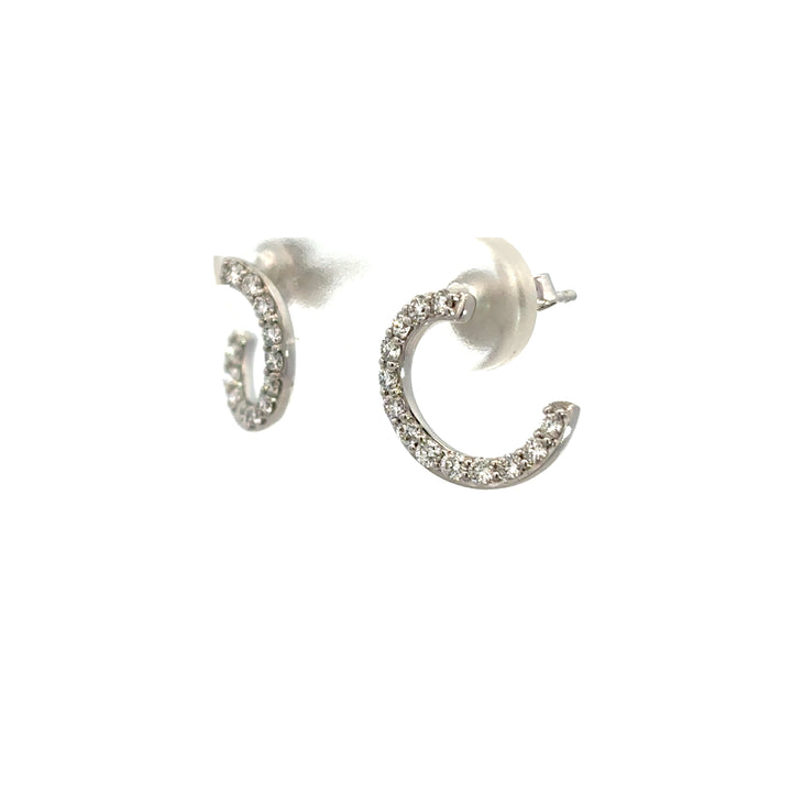 Flourishan Half Circle Dangle Earrings   - 18k Yellow Gold #12883