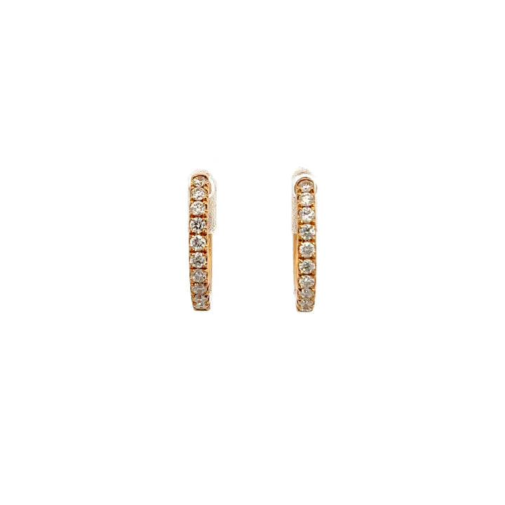 Flourishan Huggie Earrings - 18k Yellow Gold #12885