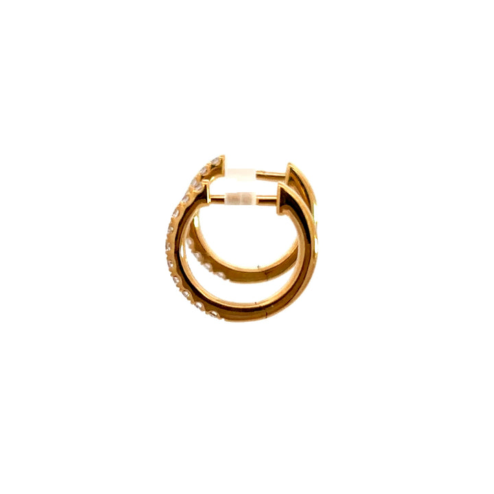 Flourishan Huggie Earrings - 18k Yellow Gold #12885