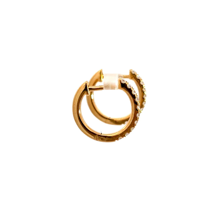 Flourishan Huggie Earrings - 18k Yellow Gold #12885