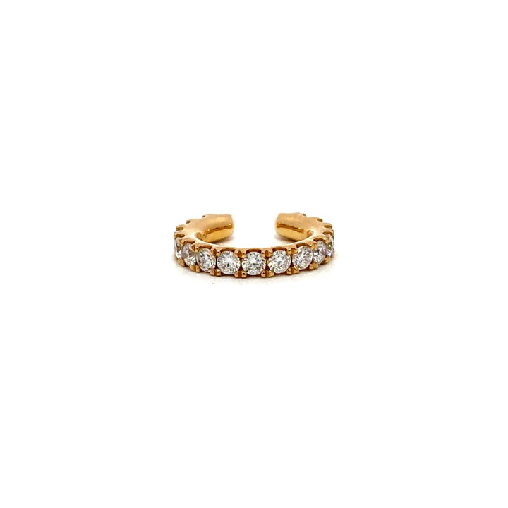 Flourishan Diamond Earcuff - 18k Yellow Gold #12888