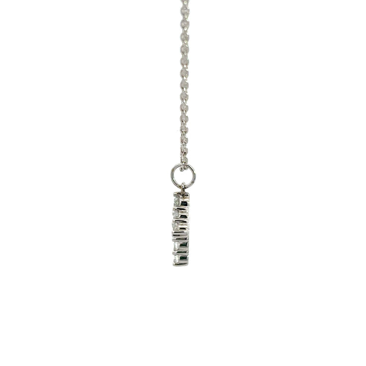 Flourishan Arrow Necklace - 18k White Gold #12893