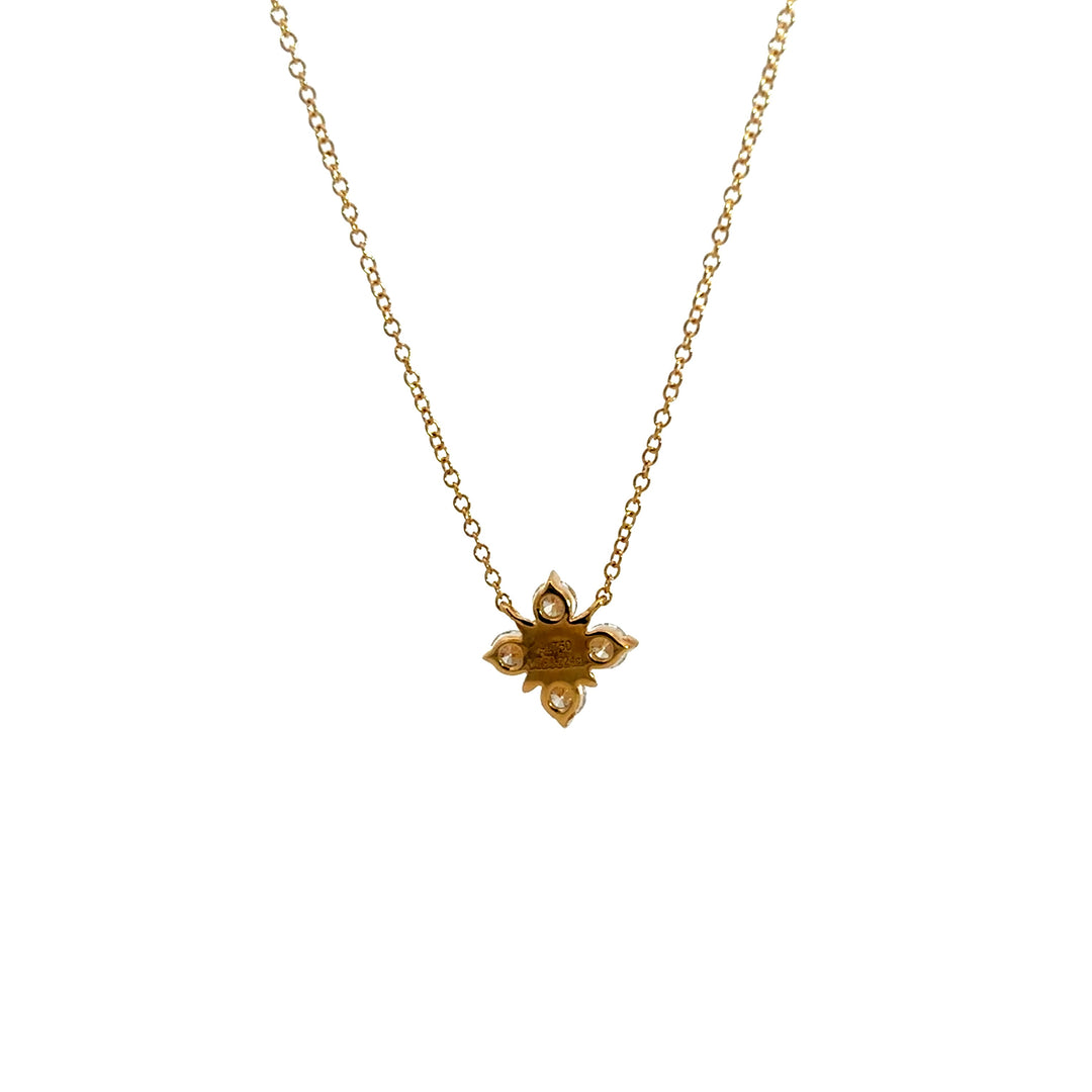 Flourishan Flower Necklace - 18k Yellow Gold #12896