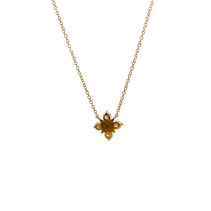 Flourishan Flower Necklace - 18k Yellow Gold #12896