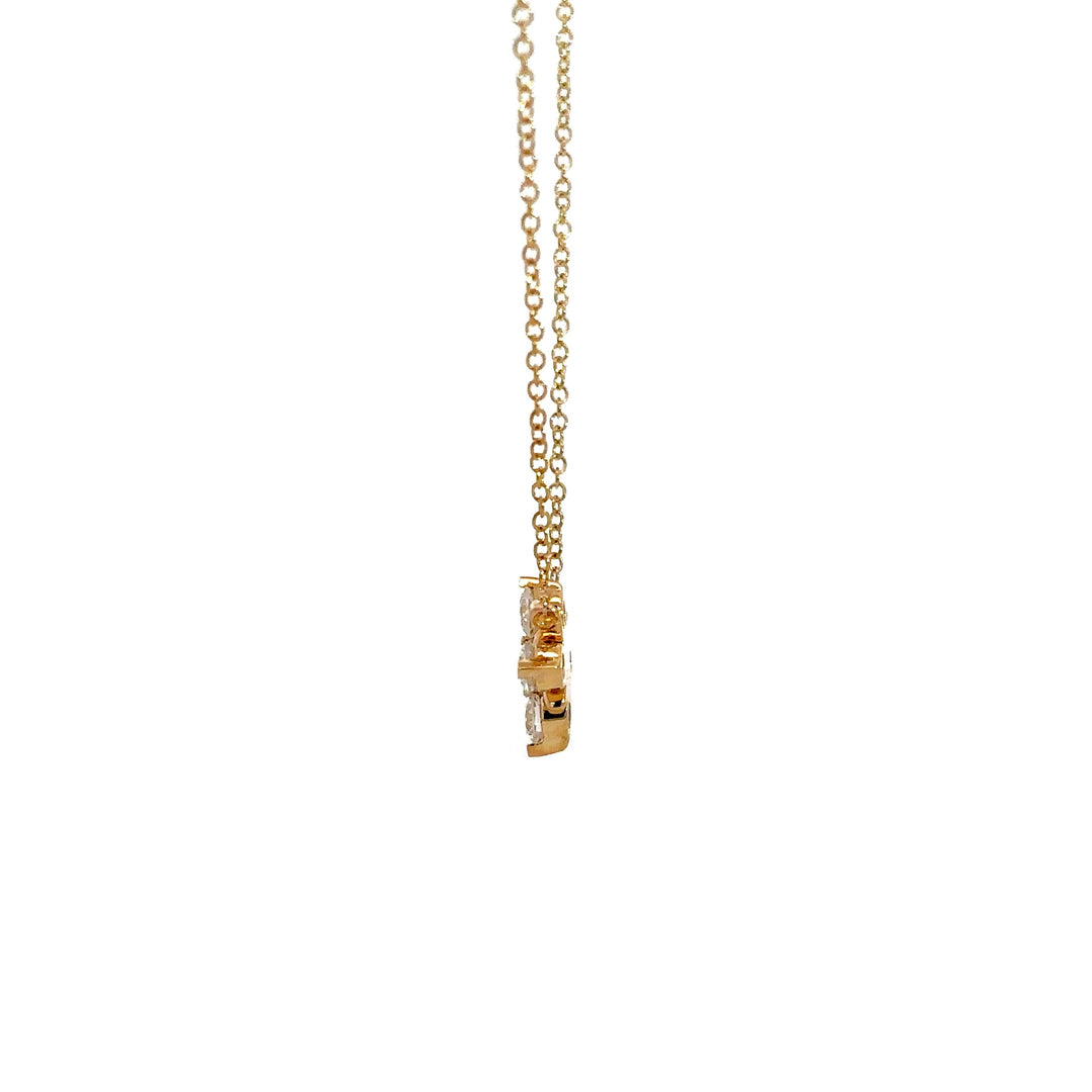 Flourishan Flower Necklace - 18k Yellow Gold #12896