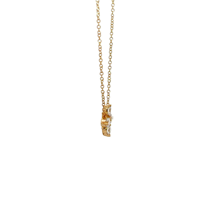 Flourishan Flower Necklace - 18k Yellow Gold #12896