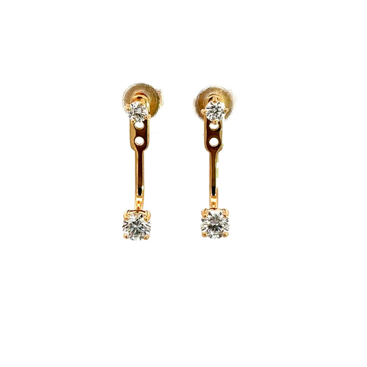 Flourishan Peek a Boo Earrings (Round) - 18k Yellow Gold #12922