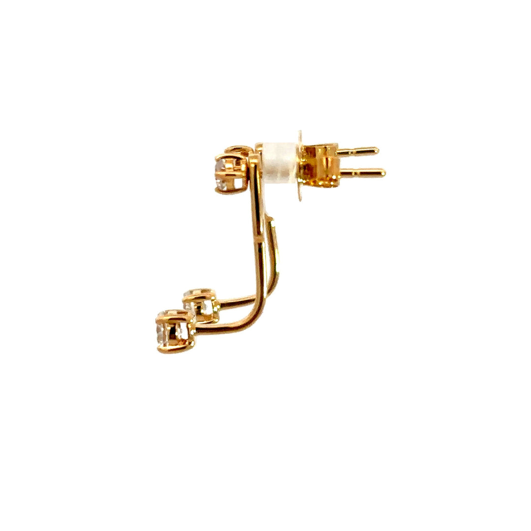 Flourishan Peek a Boo Earrings (Round) - 18k Yellow Gold #12922