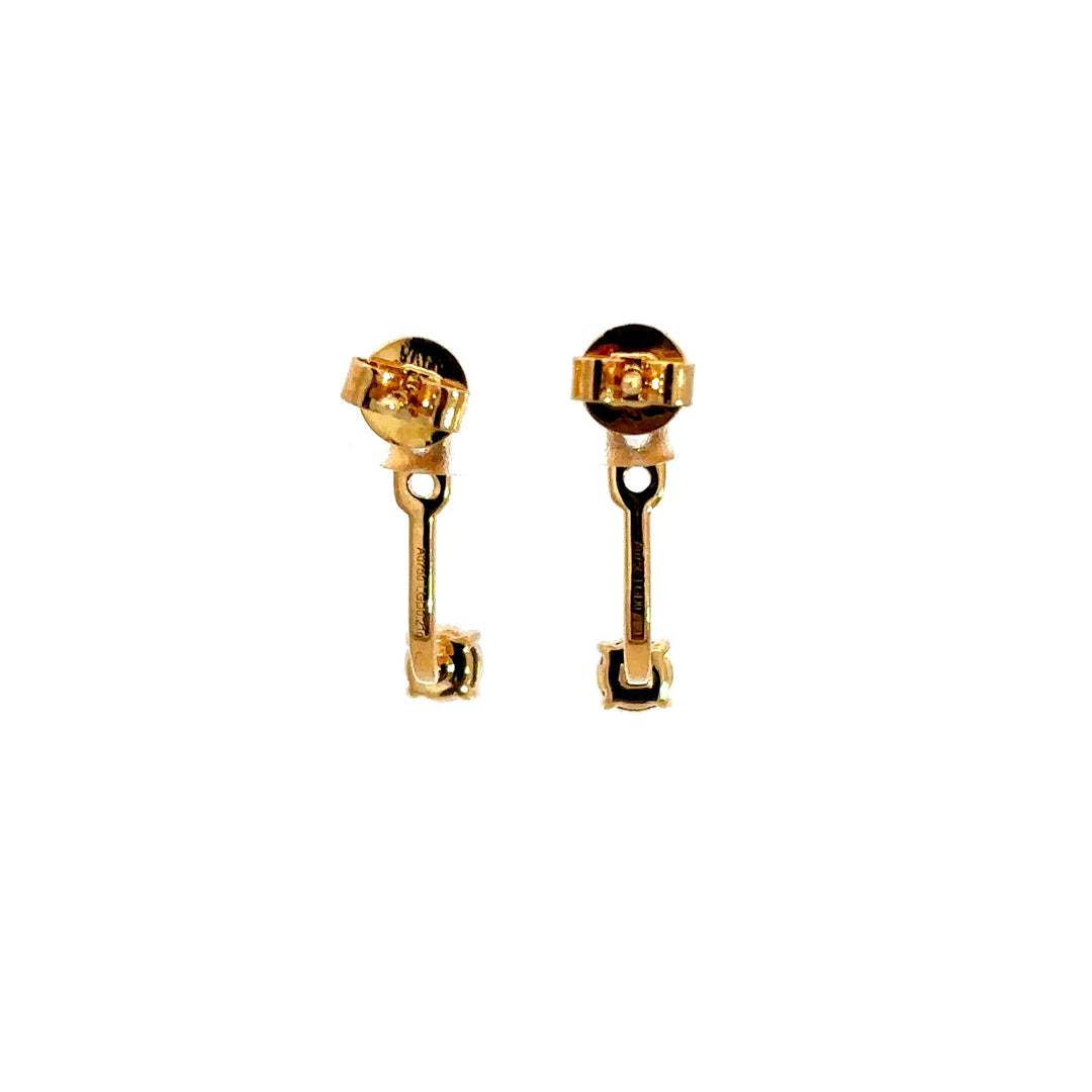Flourishan Peek a Boo Earrings (Round) - 18k Yellow Gold #12922