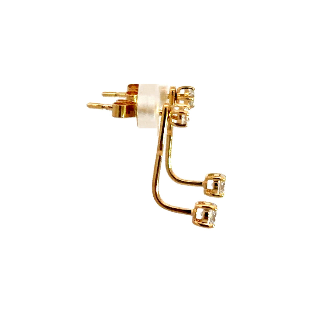 Flourishan Peek a Boo Earrings (Round) - 18k Yellow Gold #12922