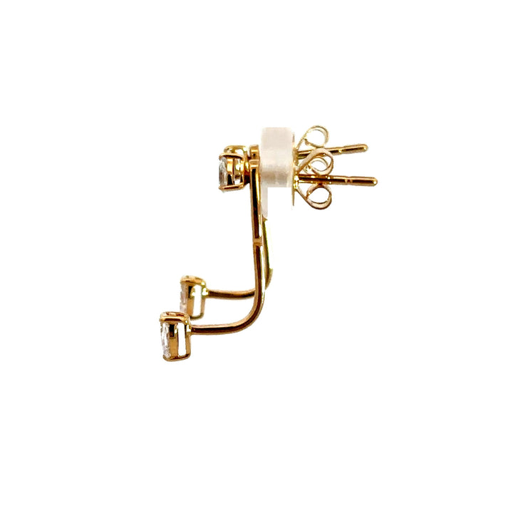 Flourishan Peek a Boo Earrings (Pear) - 18k Yellow Gold #12923