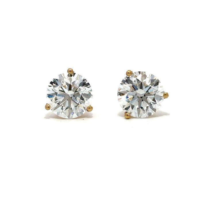 Solitaire Earrings (Martini-Set) - 14k Gold