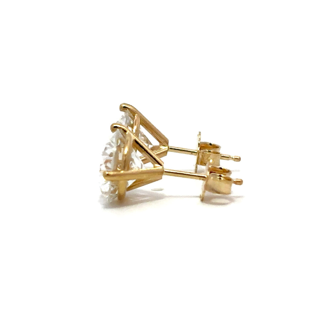 Solitaire Earrings (Martini-Set) - 14k Gold