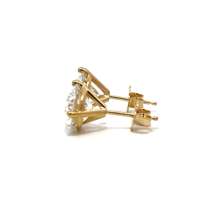 Solitaire Earrings (Martini-Set) - 14k Gold