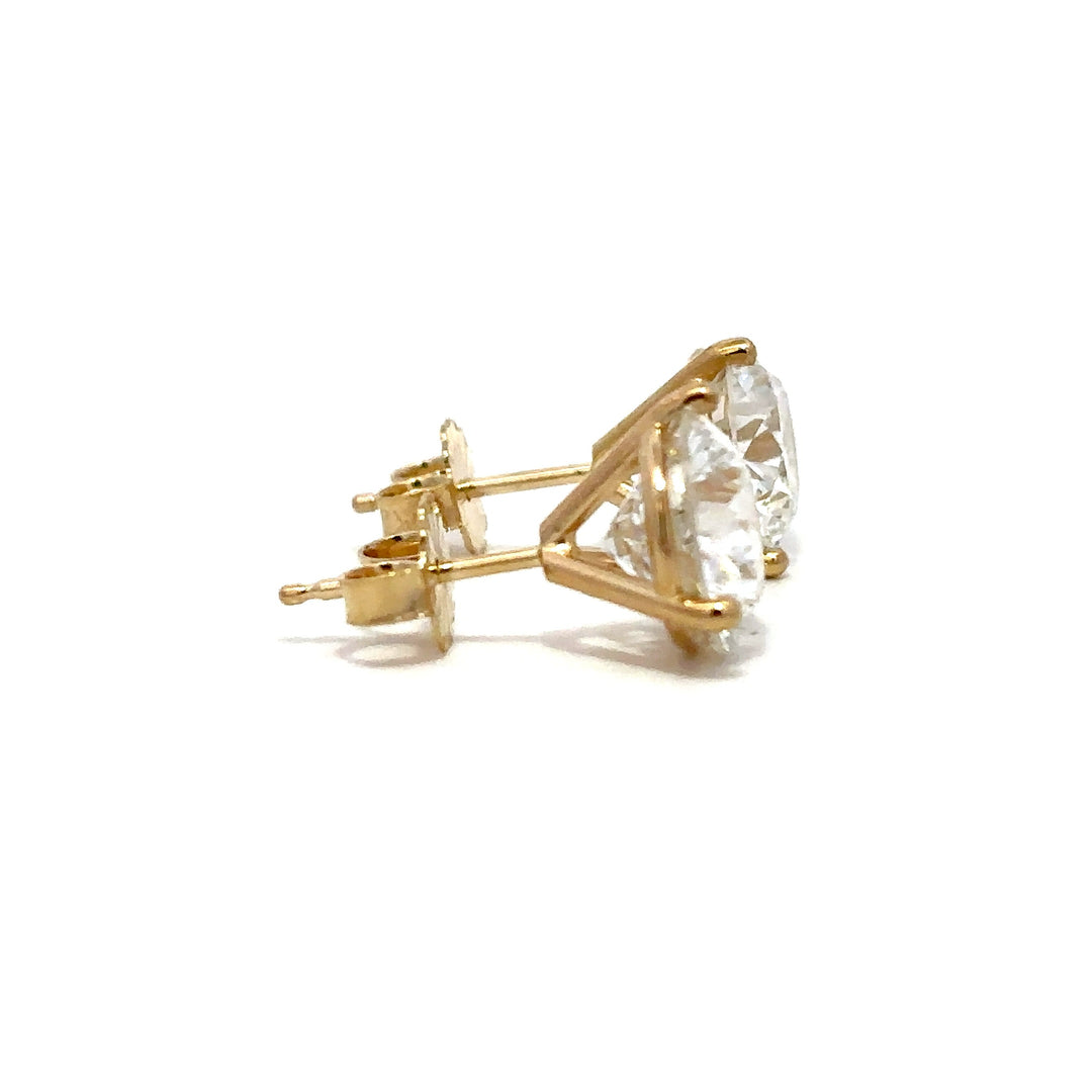 Solitaire Earrings (Martini-Set) - 14k Gold