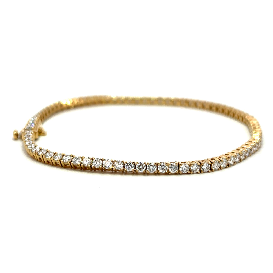 Tennis Bracelet - 14k Yellow Gold 3.00ct #12955