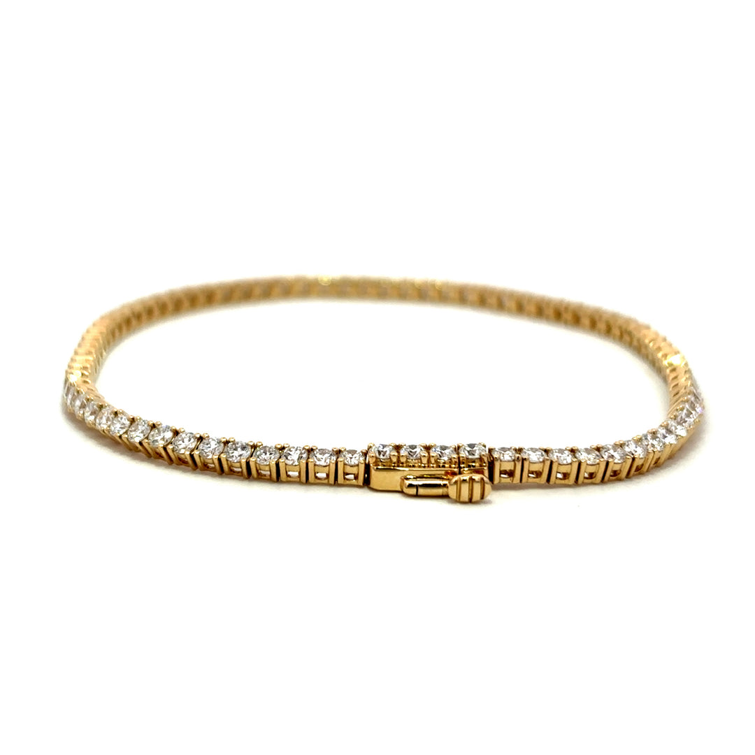 Tennis Bracelet - 14k Yellow Gold 3.00ct #12955