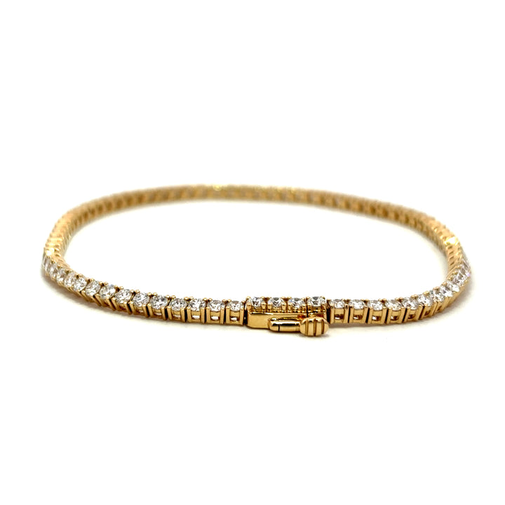 Tennis Bracelet - 14k Yellow Gold 3.00ct #12955