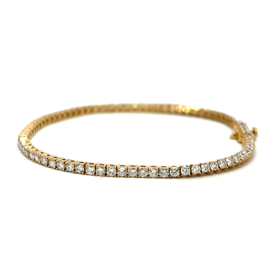 Tennis Bracelet - 14k Yellow Gold 3.00ct #12955