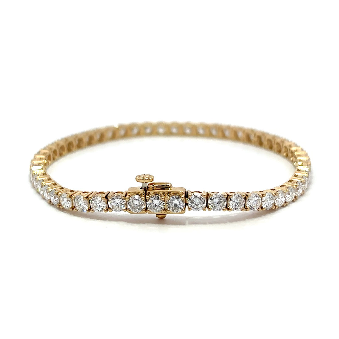 Tennis Bracelet - 14k Yellow Gold 7.00ct #12956