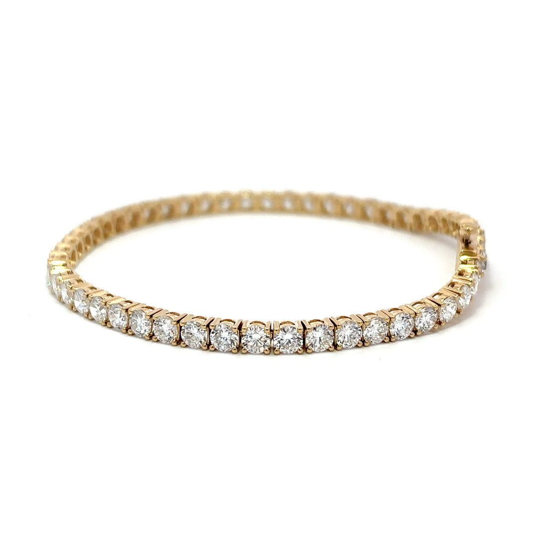 Tennis Bracelet - 14k Yellow Gold 7.00ct #12956