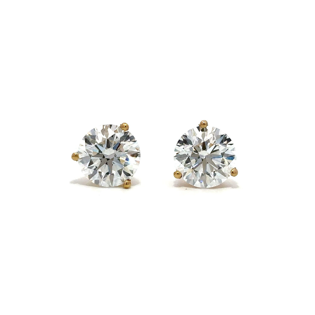 Solitaire Earrings (Martini-Set) - 14k Gold