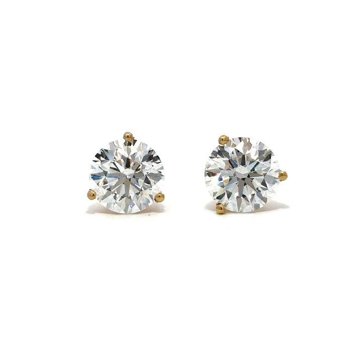 Solitaire Earrings (Martini-Set) - 14k Gold