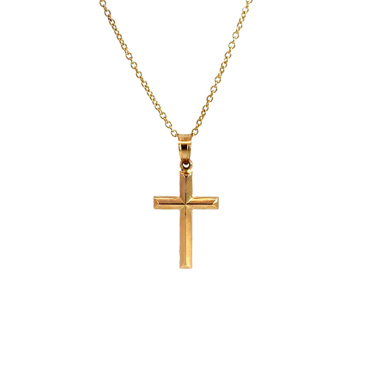 Cross Necklace - 14k Yellow Gold #12972