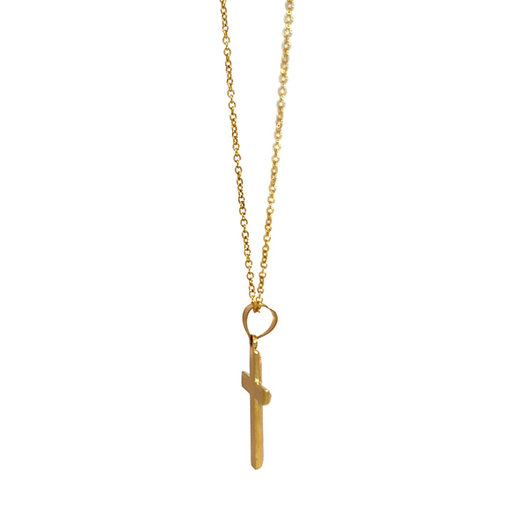 Cross Necklace - 14k Yellow Gold #12972