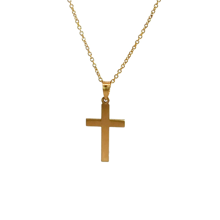 Cross Necklace - 14k Yellow Gold #12972