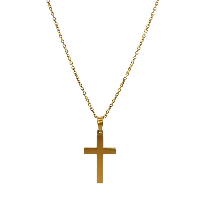 Cross Necklace - 14k Yellow Gold #12972