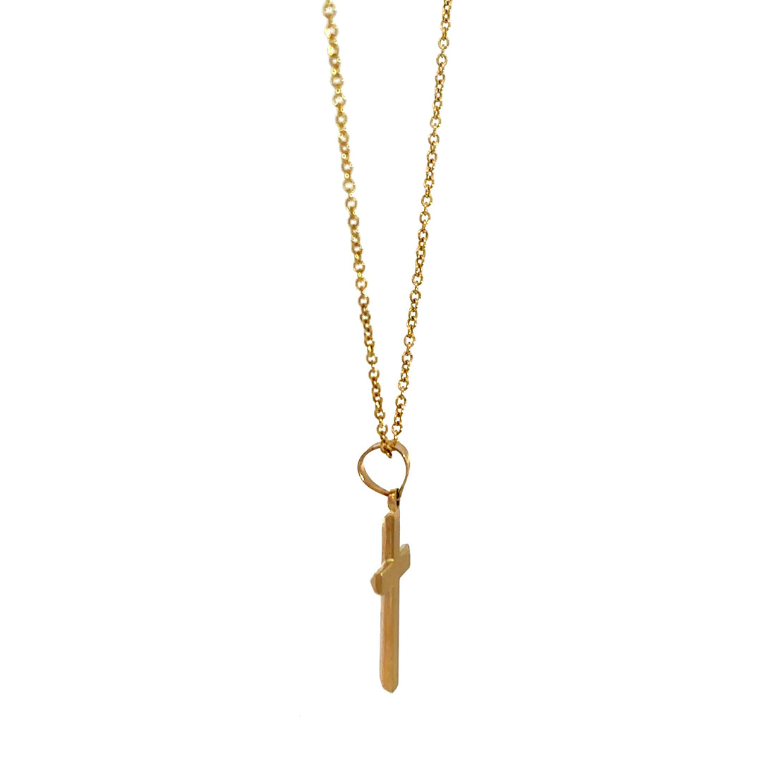 Cross Necklace - 14k Yellow Gold #12972