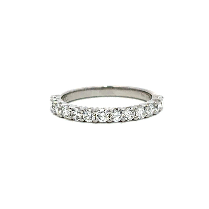 French Pave Ring - 14k White Gold 0.75ct #12984