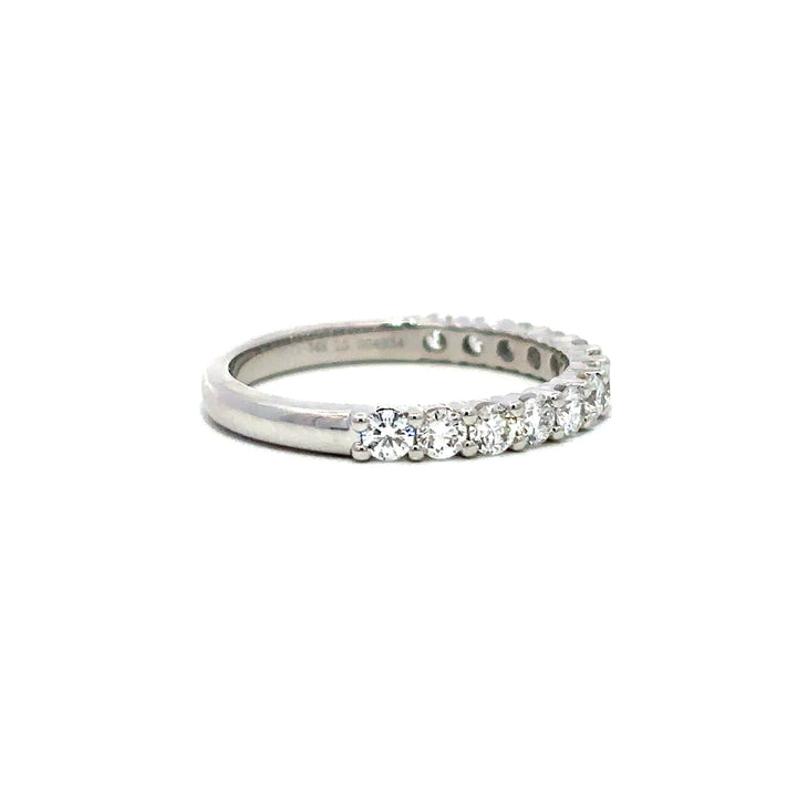 French Pave Ring - 14k White Gold 0.75ct #12984