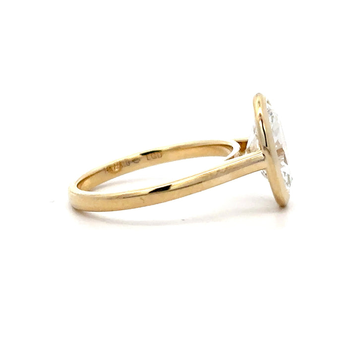Solitaire Bezel Ring (Oval) - 14k Yellow Gold 2.01ct #12986