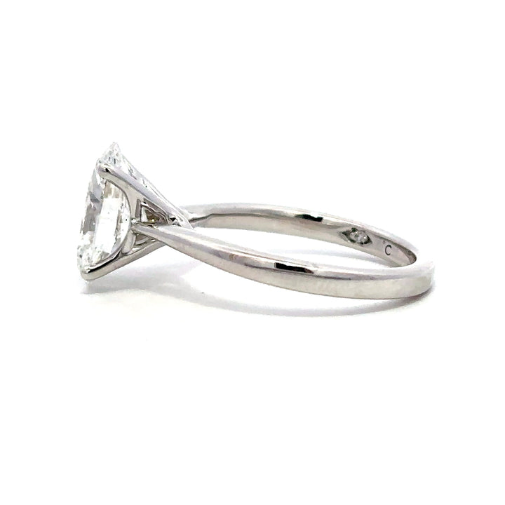 Solitaire Ring (Oval) - 14k White Gold 2.56ct #13061