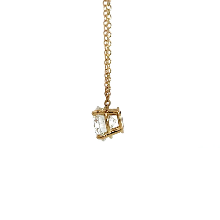 Solitaire Necklace (Round) - 14k Yellow Gold 1.00ct #13088