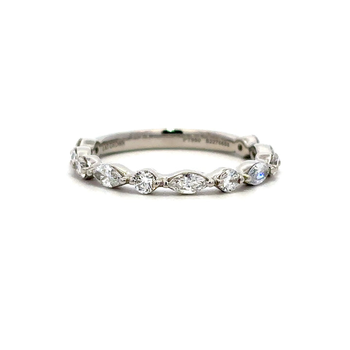 Half Eternity Ring (Marquise and Round) - Platinum 0.57ctw #13092