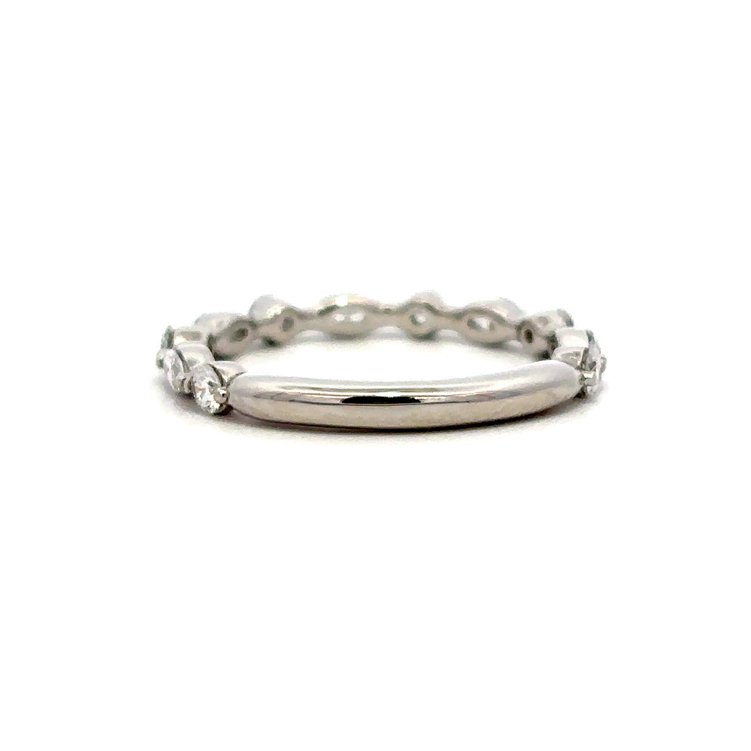 Half Eternity Ring (Marquise and Round) - Platinum 0.57ctw #13092