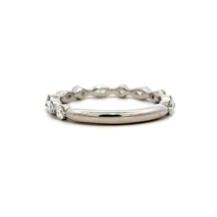 Half Eternity Ring (Marquise and Round) - Platinum 0.57ctw #13092