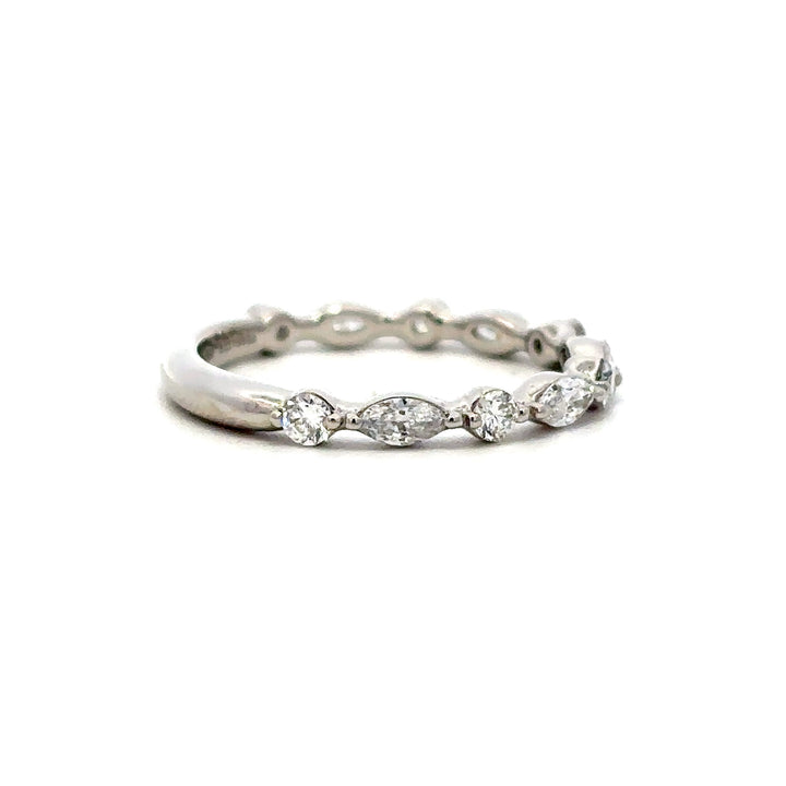 Half Eternity Ring (Marquise and Round) - Platinum 0.57ctw #13092