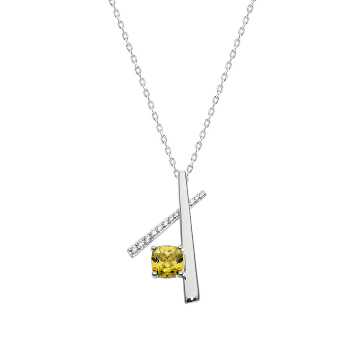 Flourishan "Timed Gift" Necklace - 14k White Gold Vermeil #13122
