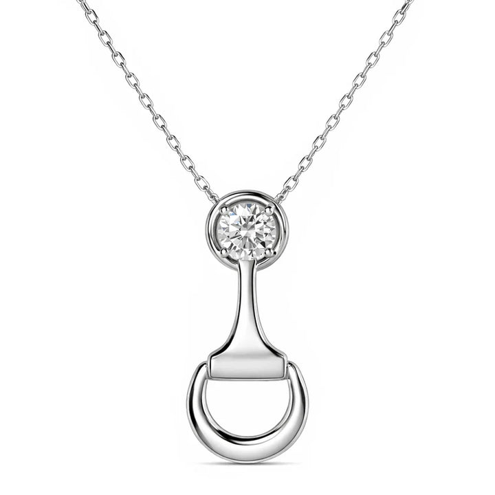 Flourishan "Lucky Hoof" Necklace - 14k White Gold Vermeil #13128